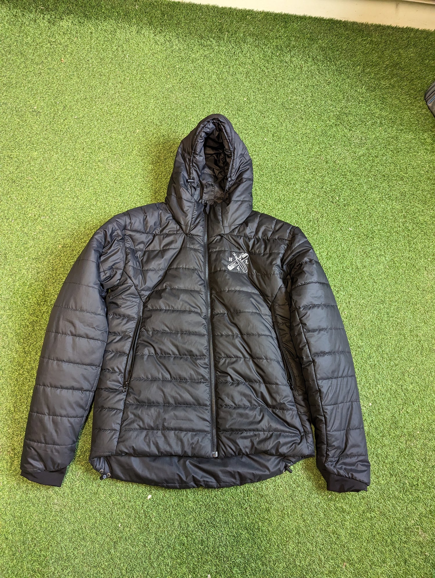 Black padded training jacket